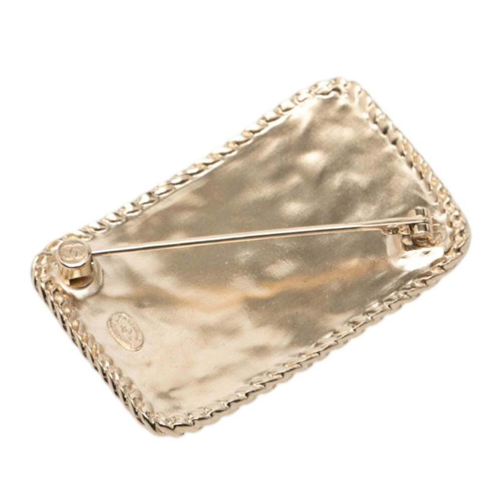 CHANEL Gold Logo Brooch - Picture 2 of 4